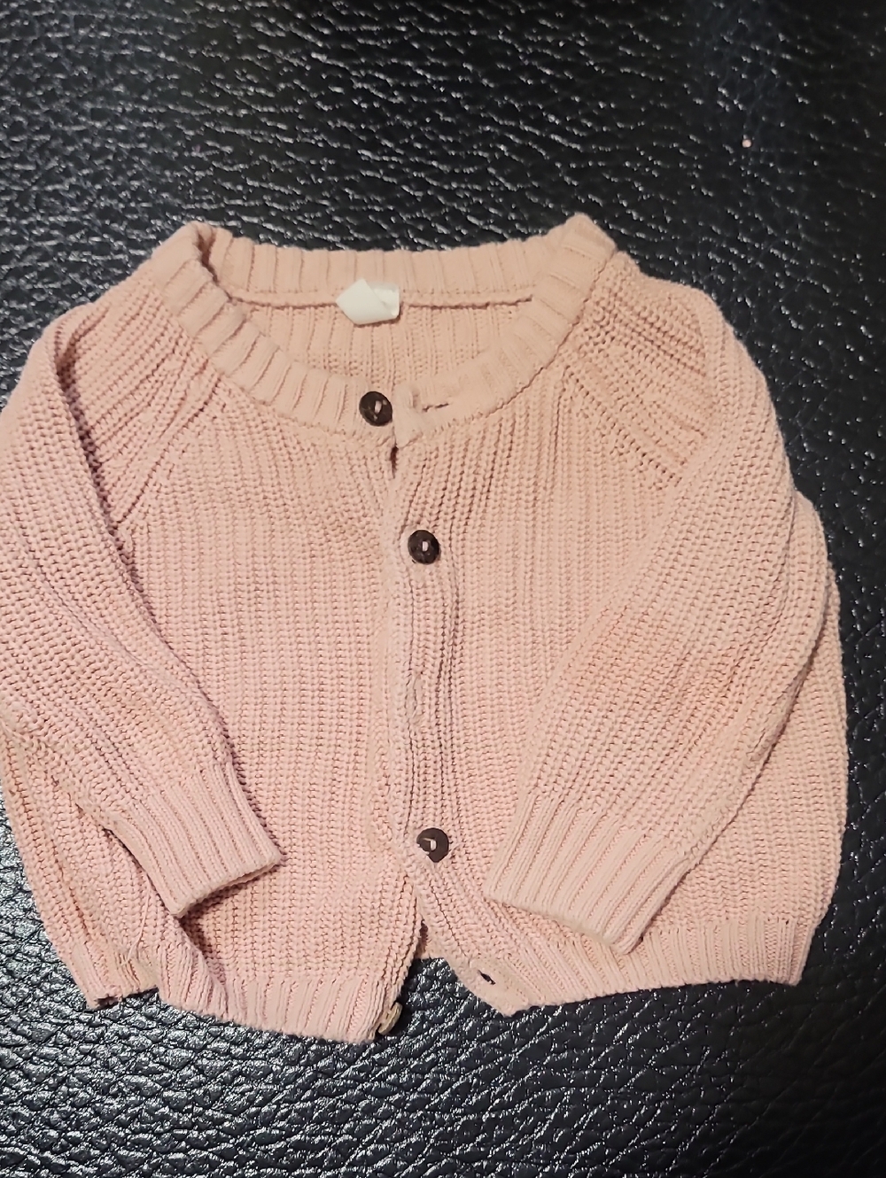 Lilette Blush Pink Knit Button-Front Cardigan Sweater